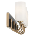 KICHLER 55164CPZ Solia 32 Inch 4 Light Vanity With Opal Glass In Champagne Bronze With Black