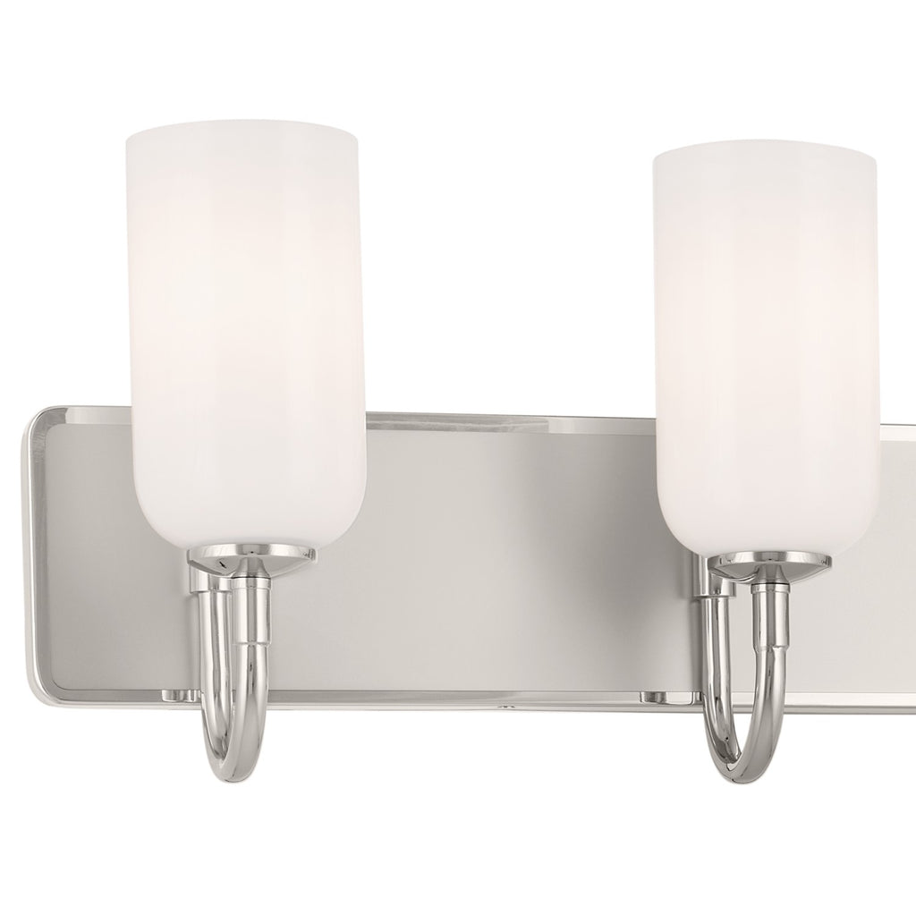 KICHLER 55164PN Solia 32 Inch 4 Light Vanity With Opal Glass In Polished Nickel With Stain Nickel