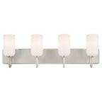 KICHLER 55164PN Solia 32 Inch 4 Light Vanity With Opal Glass In Polished Nickel With Stain Nickel