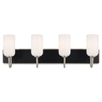 KICHLER 55164NI Solia 32 Inch 4 Light Vanity With Opal Glass In Brushed Nickel With Black