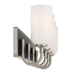 KICHLER 55164NI Solia 32 Inch 4 Light Vanity With Opal Glass In Brushed Nickel With Black