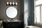 KICHLER 55164NI Solia 32 Inch 4 Light Vanity With Opal Glass In Brushed Nickel With Black