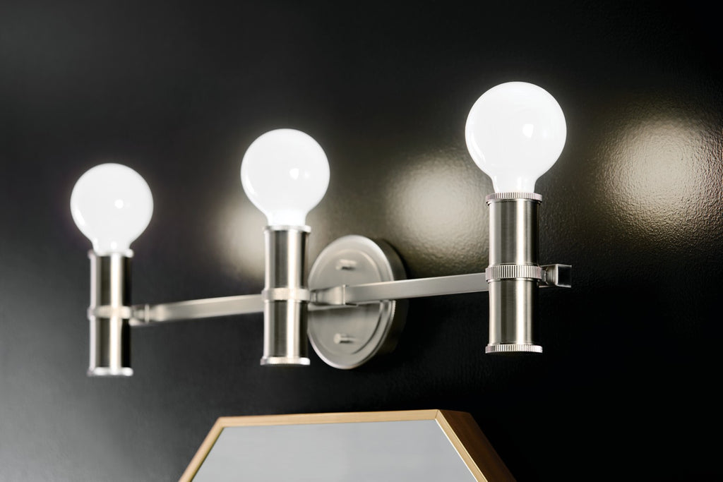 KICHLER 55157NI Torche 24.25 Inch 3 Light Vanity In Brushed Nickel