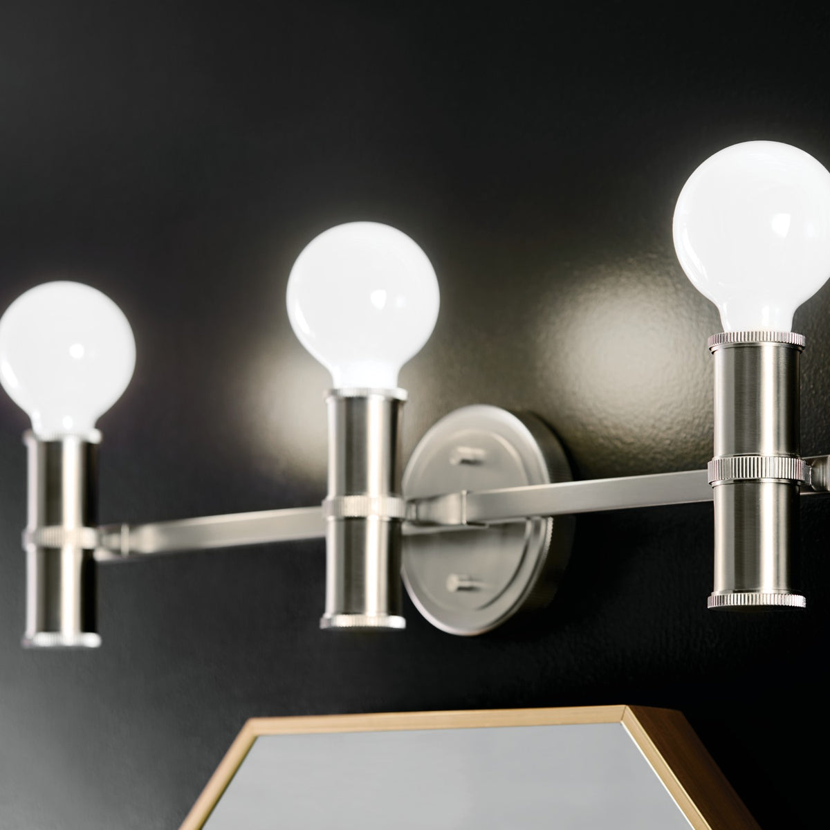 KICHLER 55157NI Torche 24.25 Inch 3 Light Vanity In Brushed Nickel