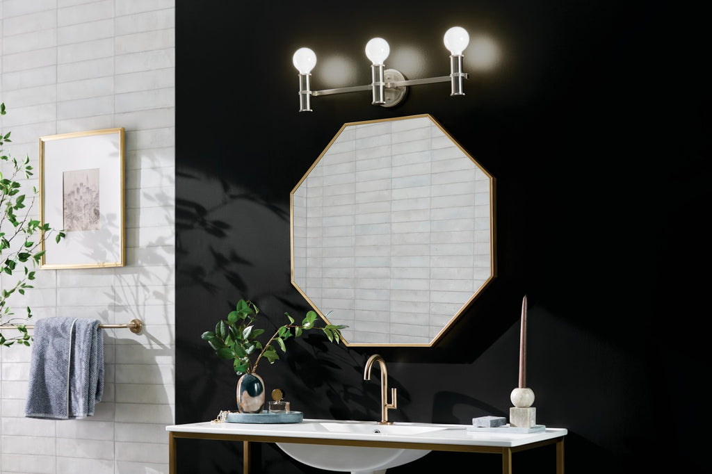 KICHLER 55157NI Torche 24.25 Inch 3 Light Vanity In Brushed Nickel