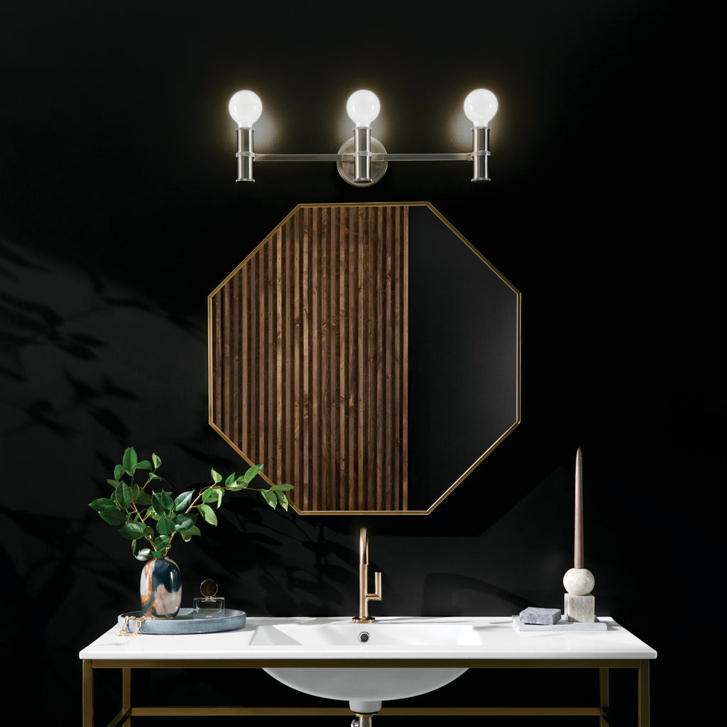 KICHLER 55157NI Torche 24.25 Inch 3 Light Vanity In Brushed Nickel