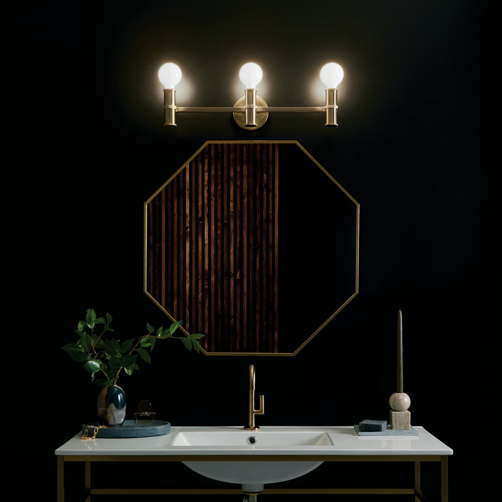 KICHLER 55157CPZ Torche 24.25 Inch 3 Light Vanity In Champagne Bronze