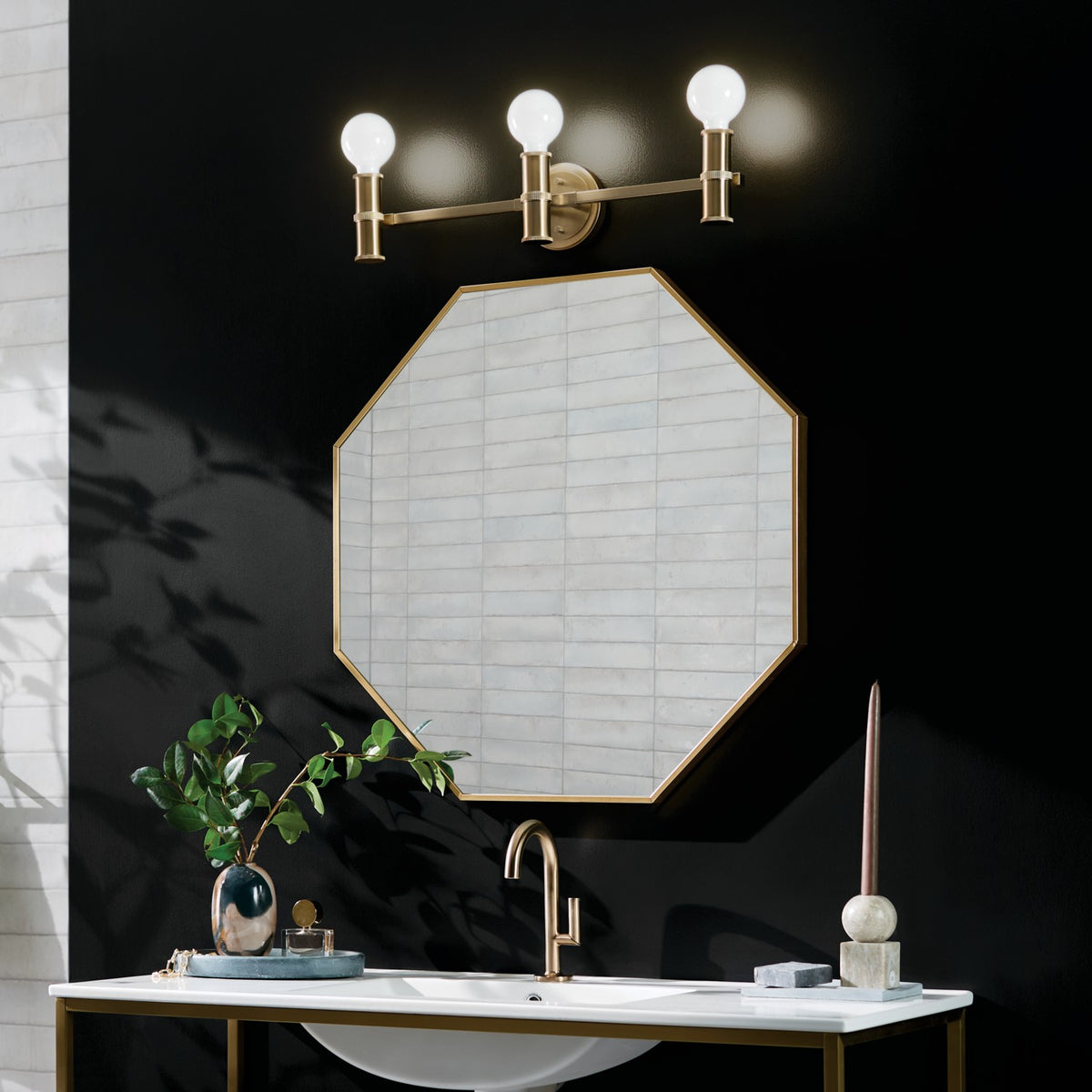 KICHLER 55157CPZ Torche 24.25 Inch 3 Light Vanity In Champagne Bronze