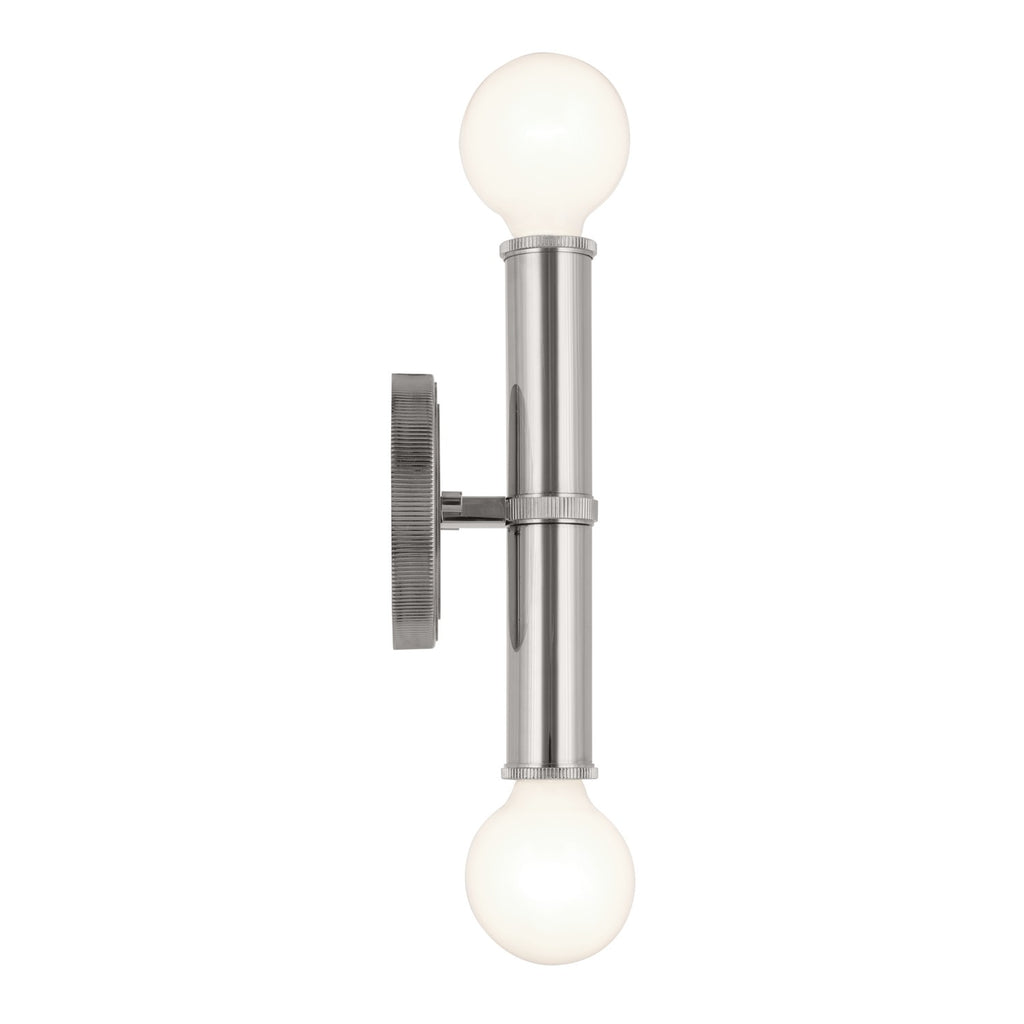 KICHLER 55159PN Torche 9.75 Inch 2 Light Wall Sconce In Polished Nickel