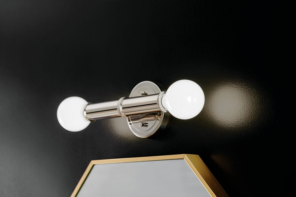 KICHLER 55159PN Torche 9.75 Inch 2 Light Wall Sconce In Polished Nickel