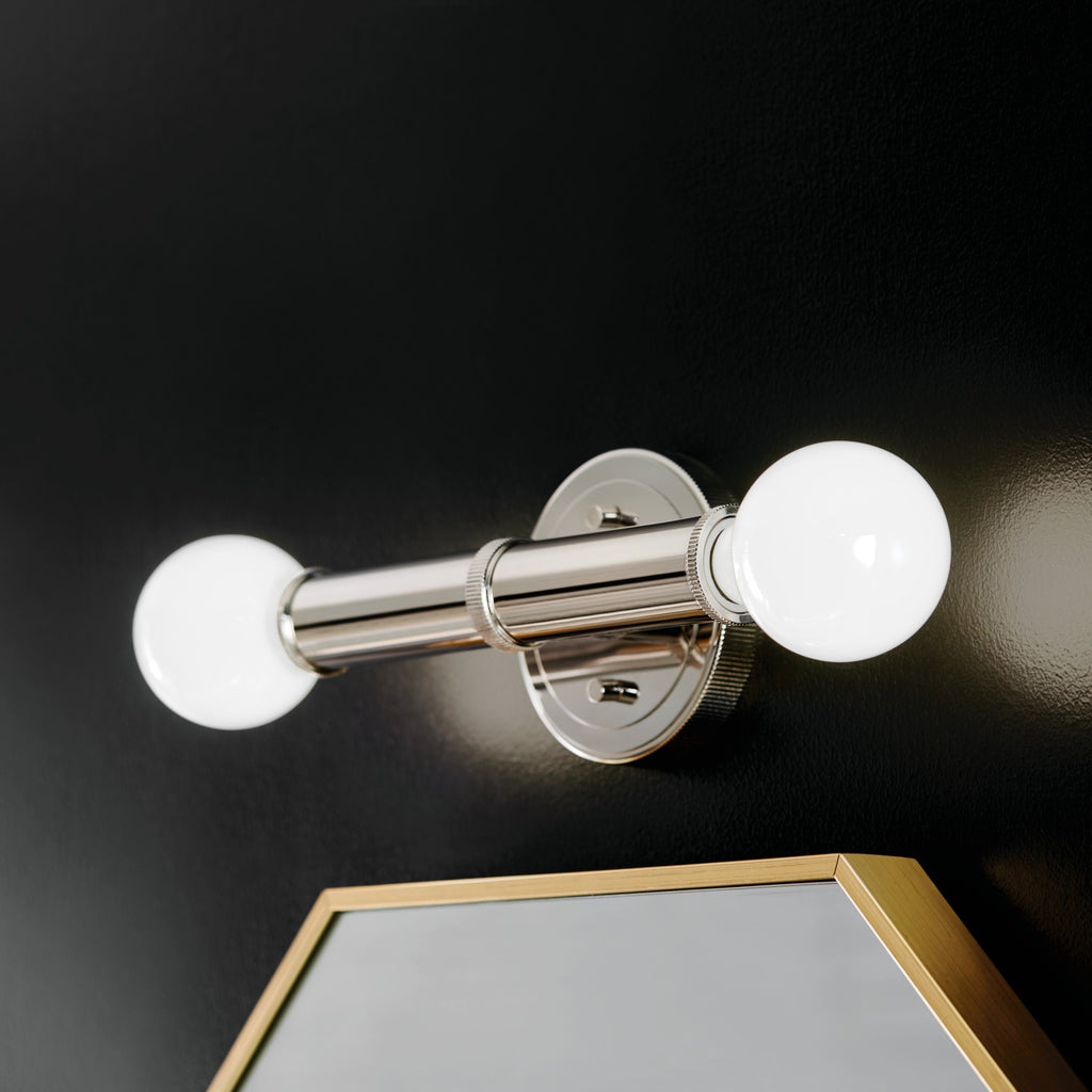 KICHLER 55159PN Torche 9.75 Inch 2 Light Wall Sconce In Polished Nickel