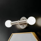 KICHLER 55159PN Torche 9.75 Inch 2 Light Wall Sconce In Polished Nickel