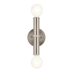KICHLER 55159NI Torche 9.75 Inch 2 Light Wall Sconce In Brushed Nickel
