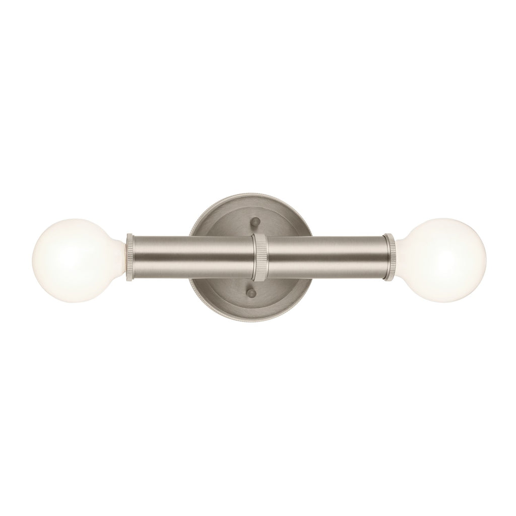 KICHLER 55159NI Torche 9.75 Inch 2 Light Wall Sconce In Brushed Nickel