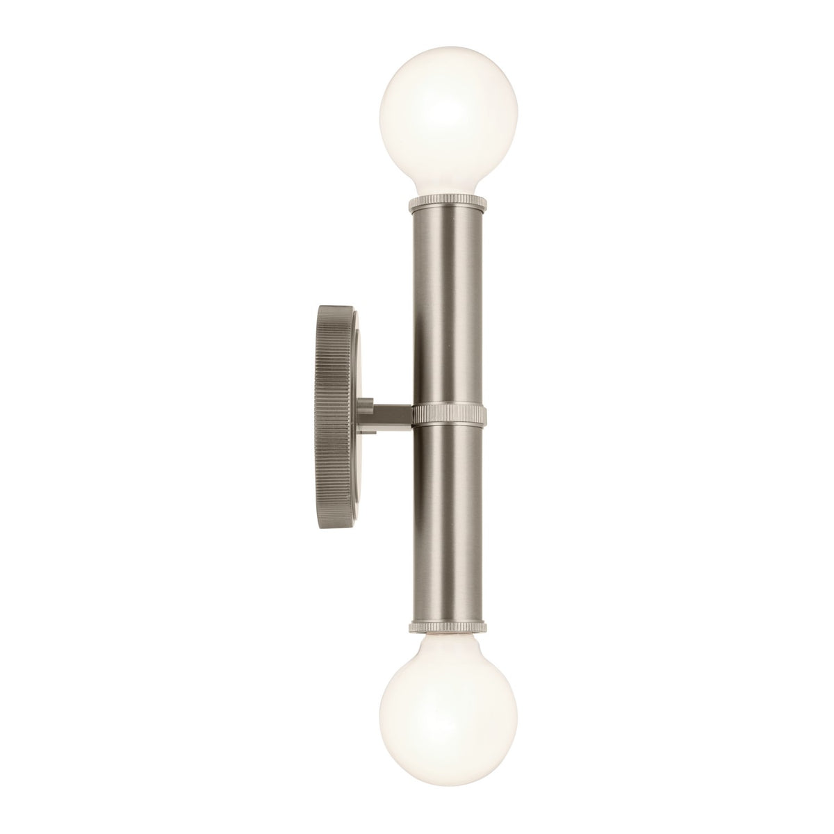 KICHLER 55159NI Torche 9.75 Inch 2 Light Wall Sconce In Brushed Nickel