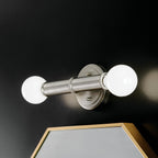 KICHLER 55159NI Torche 9.75 Inch 2 Light Wall Sconce In Brushed Nickel