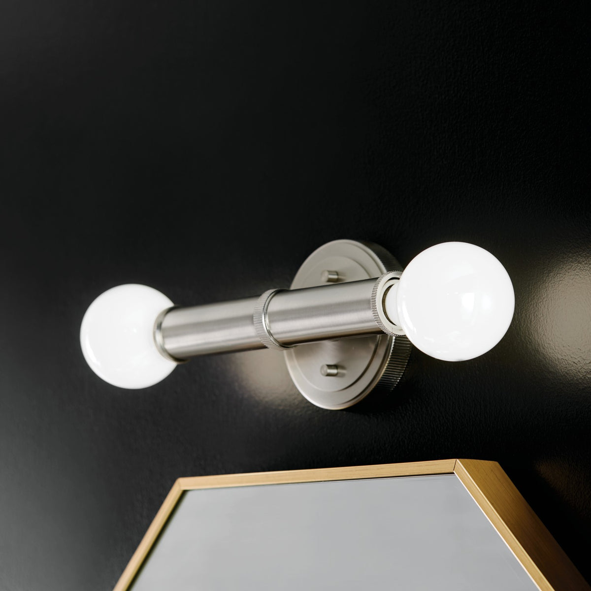 KICHLER 55159NI Torche 9.75 Inch 2 Light Wall Sconce In Brushed Nickel
