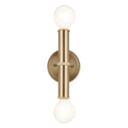 KICHLER 55159CPZ Torche 9.75 Inch 2 Light Wall Sconce In Champagne Bronze