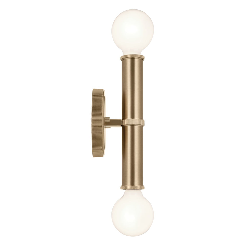 KICHLER 55159CPZ Torche 9.75 Inch 2 Light Wall Sconce In Champagne Bronze