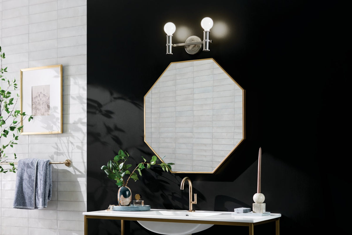 KICHLER 55158NI Torche 13 Inch 2 Light Vanity In Brushed Nickel