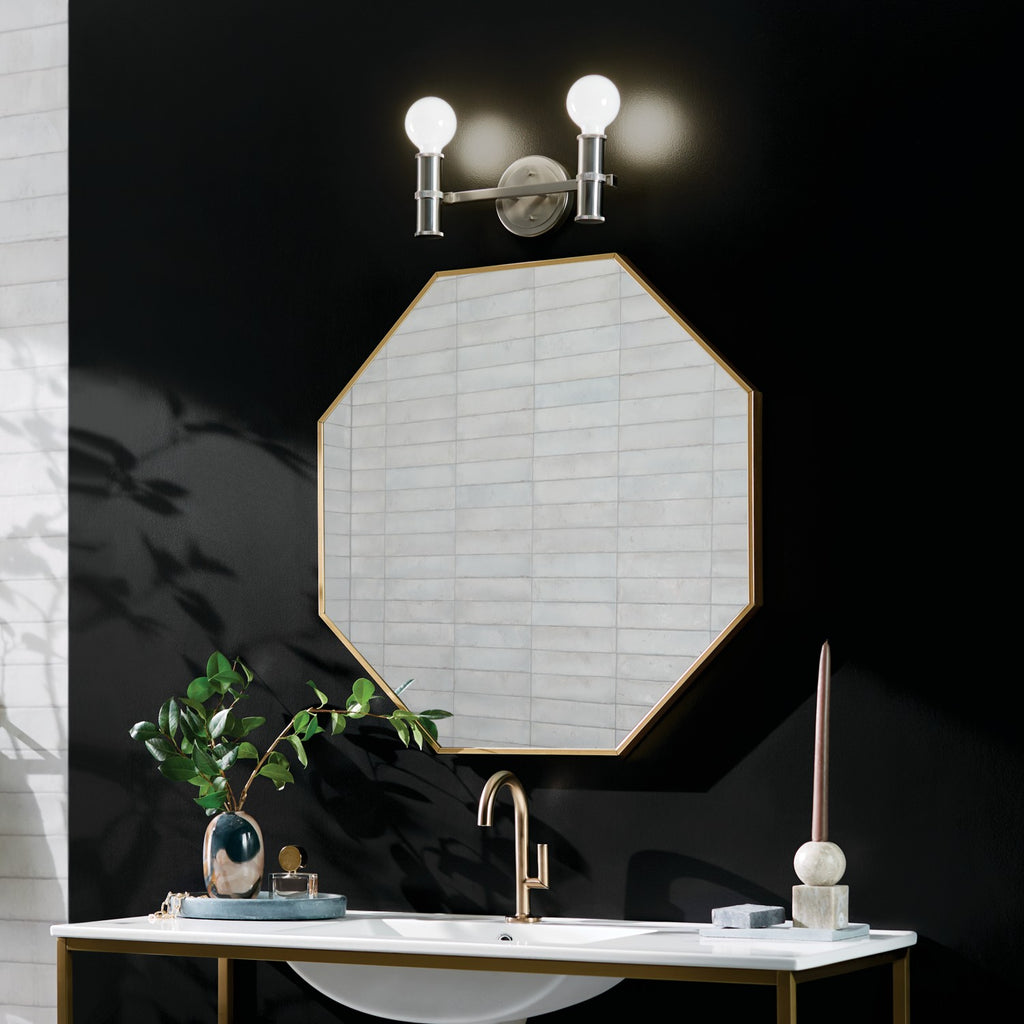 KICHLER 55158NI Torche 13 Inch 2 Light Vanity In Brushed Nickel