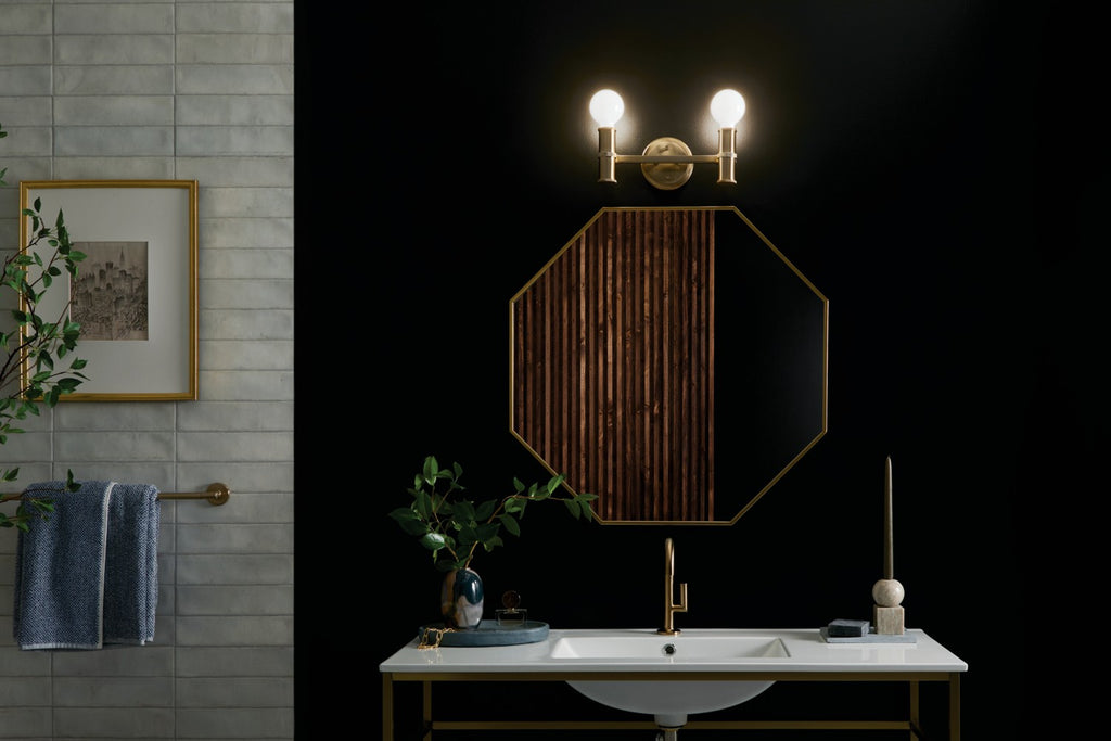 KICHLER 55158CPZ Torche 13 Inch 2 Light Vanity In Champagne Bronze
