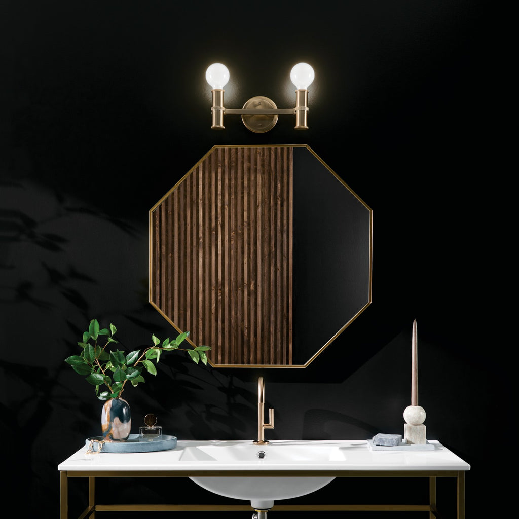 KICHLER 55158CPZ Torche 13 Inch 2 Light Vanity In Champagne Bronze