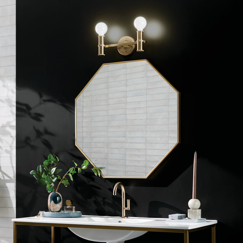 KICHLER 55158CPZ Torche 13 Inch 2 Light Vanity In Champagne Bronze