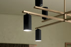 KICHLER 52532CPZBK Gala 36 Inch 8 Light Chandelier In Champagne Bronze With Black