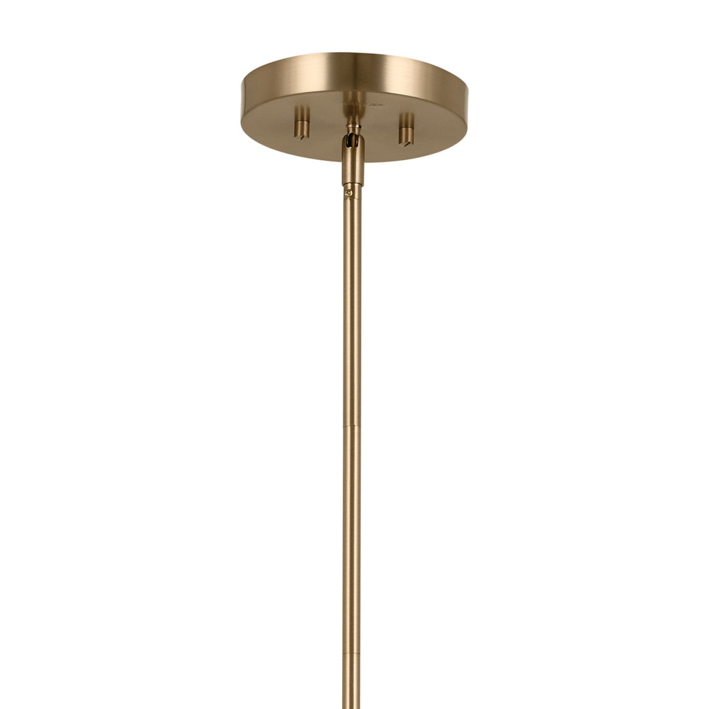 KICHLER 52532CPZWH Gala 36 Inch 8 Light Chandelier In Champagne Bronze With White
