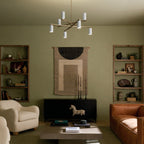 KICHLER 52532CPZWH Gala 36 Inch 8 Light Chandelier In Champagne Bronze With White
