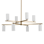 KICHLER 52532CPZWH Gala 36 Inch 8 Light Chandelier In Champagne Bronze With White