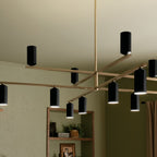 KICHLER 52533CPZBK Gala 55.75 Inch 12 Light Chandelier In Champagne Bronze With Black