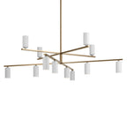 KICHLER 52533CPZWH Gala 55.75 Inch 12 Light Chandelier In Champagne Bronze With White