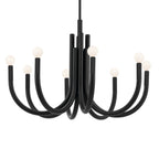 KICHLER 52550BK Odensa 29.25 Inch 8 Light Chandelier In Black