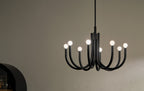 KICHLER 52550BK Odensa 29.25 Inch 8 Light Chandelier In Black