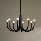 KICHLER 52550BK Odensa 29.25 Inch 8 Light Chandelier In Black