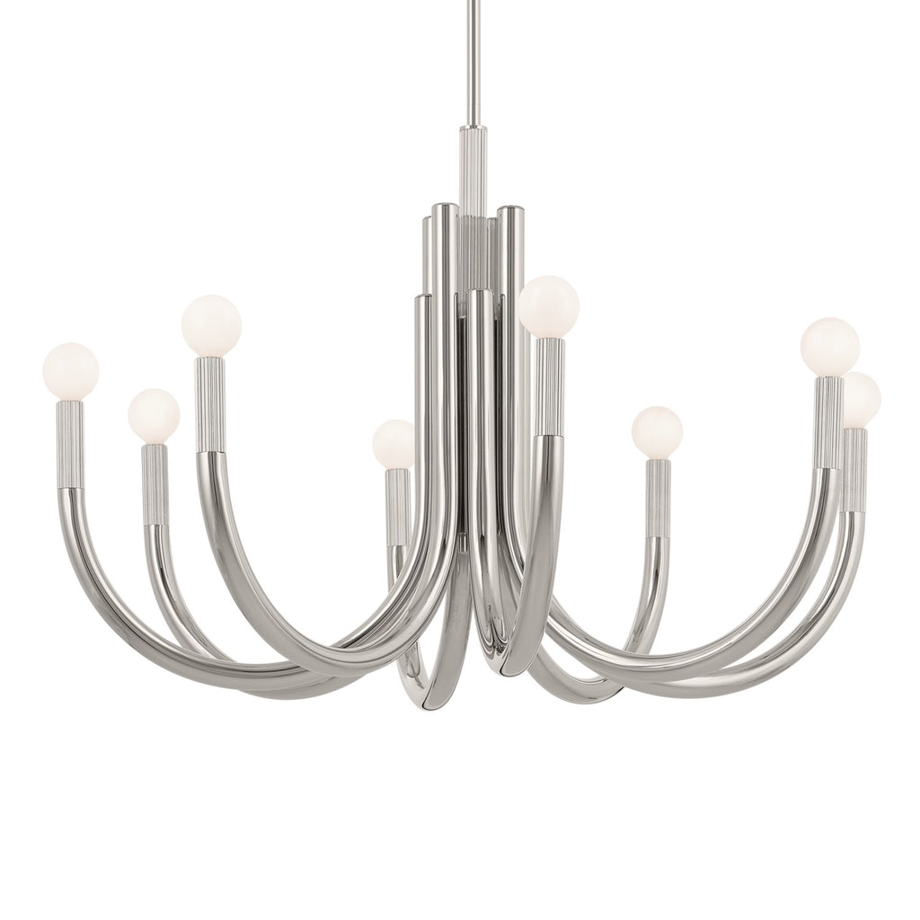 KICHLER 52550PN Odensa 29.25 Inch 8 Light Chandelier In Polished Nickel
