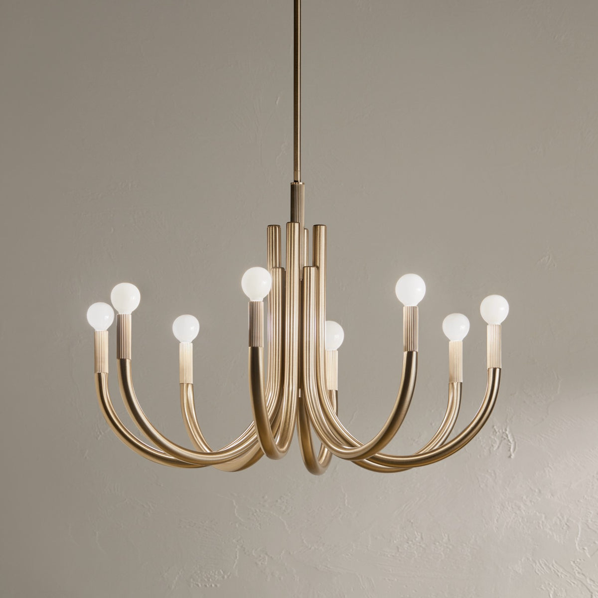 KICHLER 52550CPZ Odensa 29.25 Inch 8 Light Chandelier In Champagne Bronze