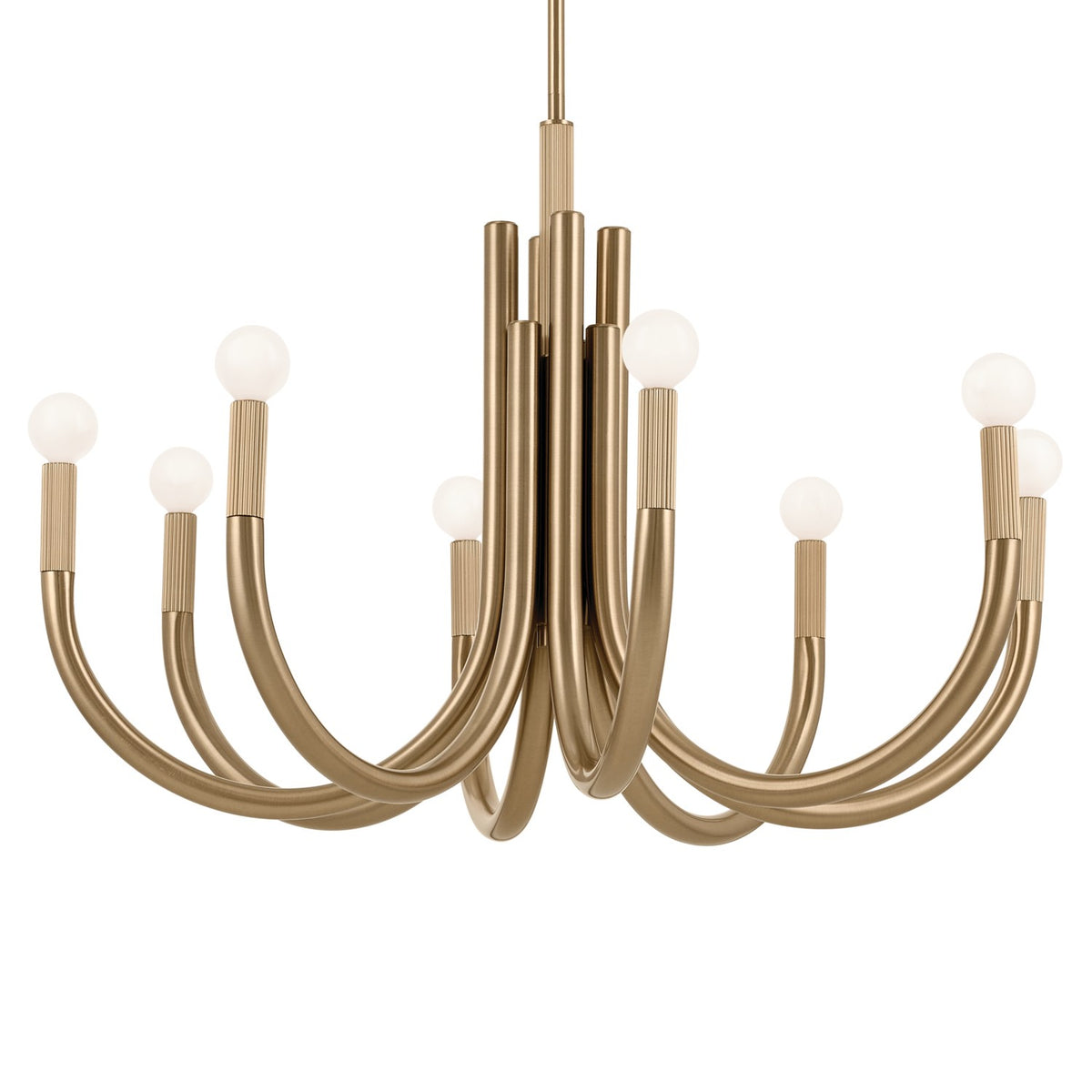 KICHLER 52550CPZ Odensa 29.25 Inch 8 Light Chandelier In Champagne Bronze
