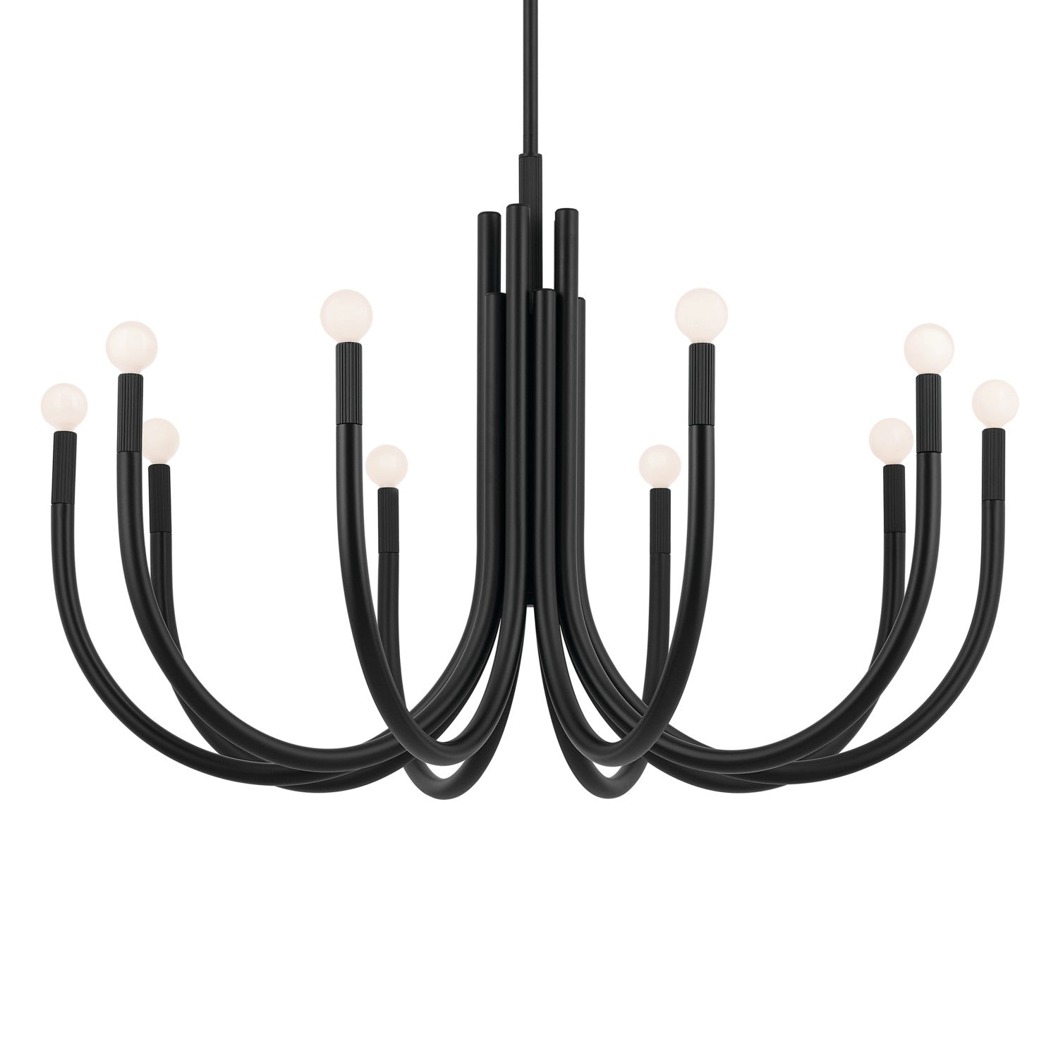 KICHLER 52551BK Odensa 40.25 Inch 10 Light Chandelier In Black