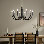 KICHLER 52551BK Odensa 40.25 Inch 10 Light Chandelier In Black