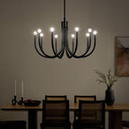 KICHLER 52551BK Odensa 40.25 Inch 10 Light Chandelier In Black
