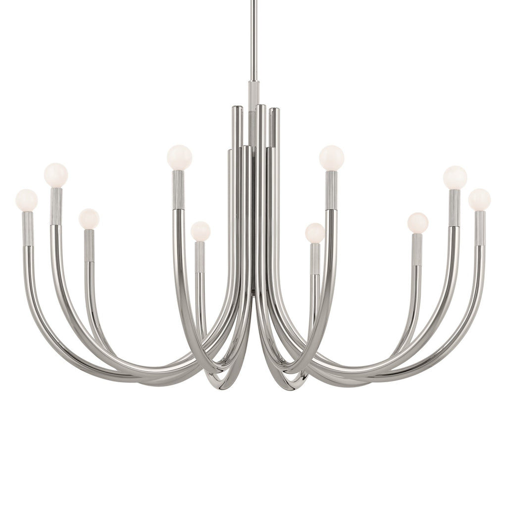 KICHLER 52551PN Odensa 40.25 Inch 10 Light Chandelier In Polished Nickel