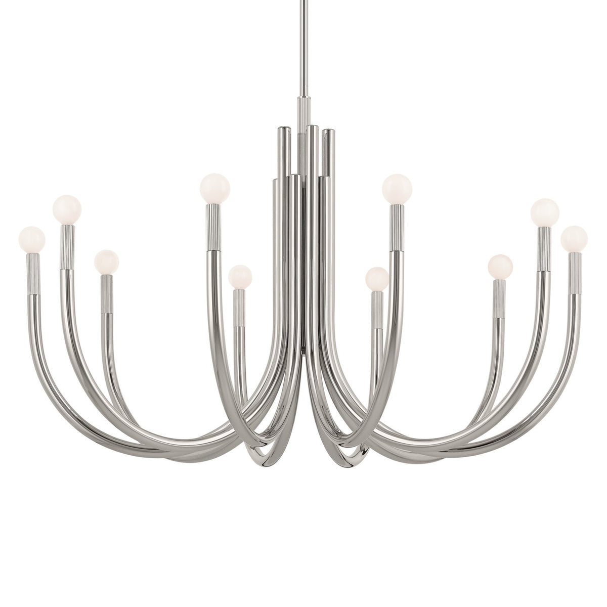 KICHLER 52551PN Odensa 40.25 Inch 10 Light Chandelier In Polished Nickel