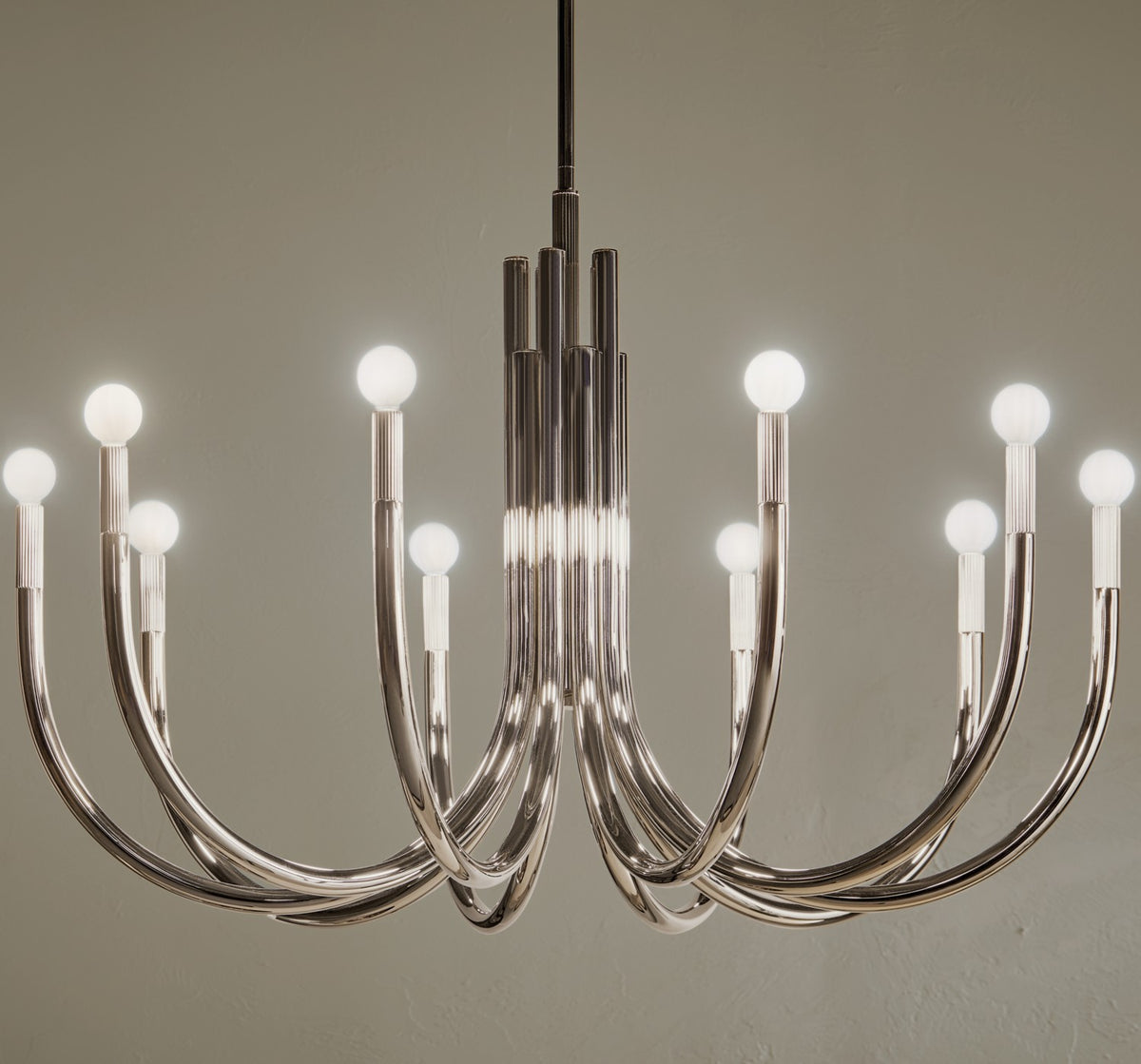 KICHLER 52551PN Odensa 40.25 Inch 10 Light Chandelier In Polished Nickel