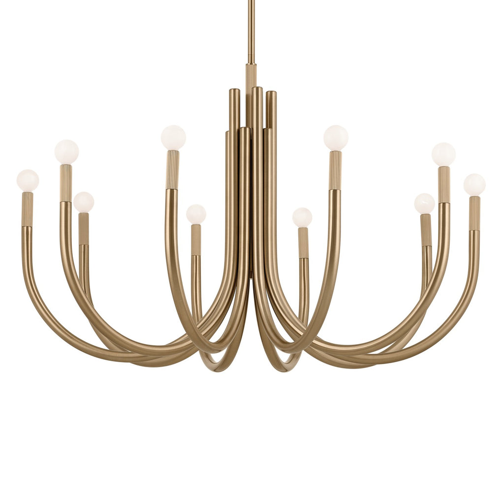 KICHLER 52551CPZ Odensa 40.25 Inch 10 Light Chandelier In Champagne Bronze