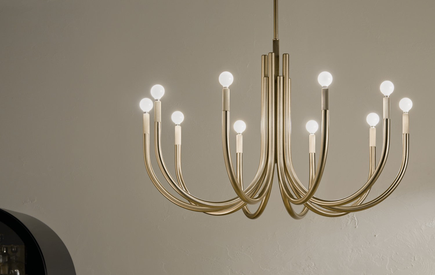 KICHLER 52551CPZ Odensa 40.25 Inch 10 Light Chandelier In Champagne Bronze