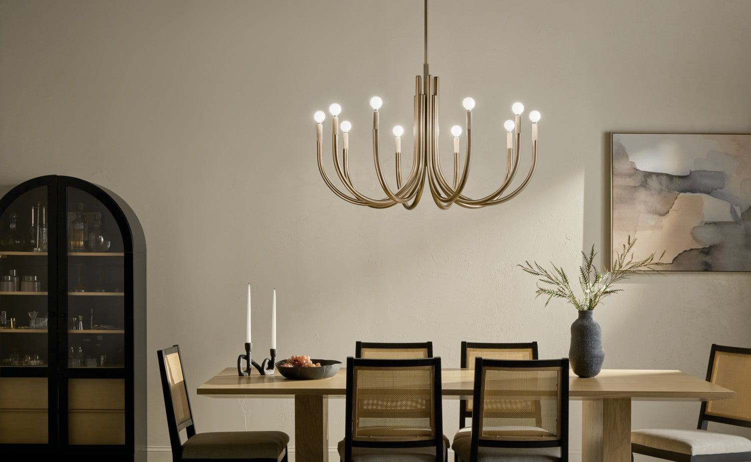 KICHLER 52551CPZ Odensa 40.25 Inch 10 Light Chandelier In Champagne Bronze