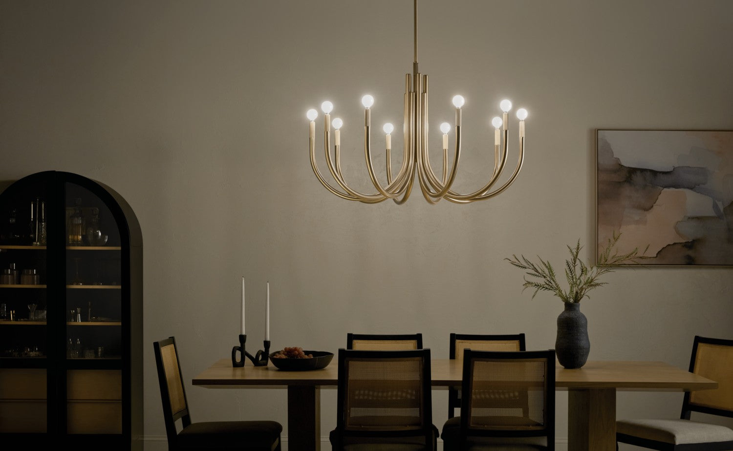 KICHLER 52551CPZ Odensa 40.25 Inch 10 Light Chandelier In Champagne Bronze